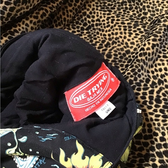 Retro Beaded Tourist Tote Bag by Die Trying - Picture 5 of 5